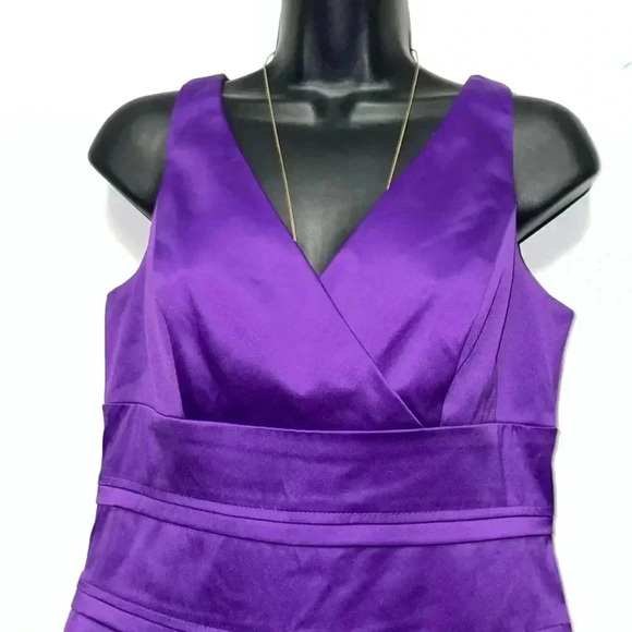American Living Purple Satin Dress- 8 - Picture 2 of 9